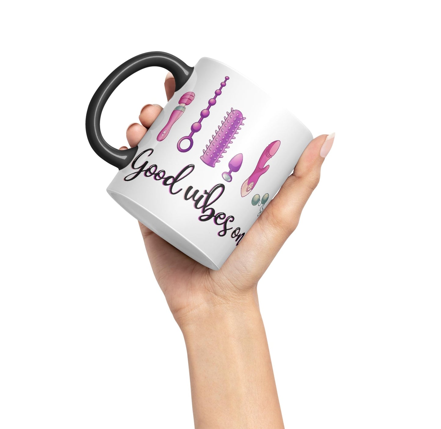 Good Vibes Only Woman Toys Ceramic Coloured Mug Cup Gift Tea Coffee Christmas Office Home Sarcastic Joke