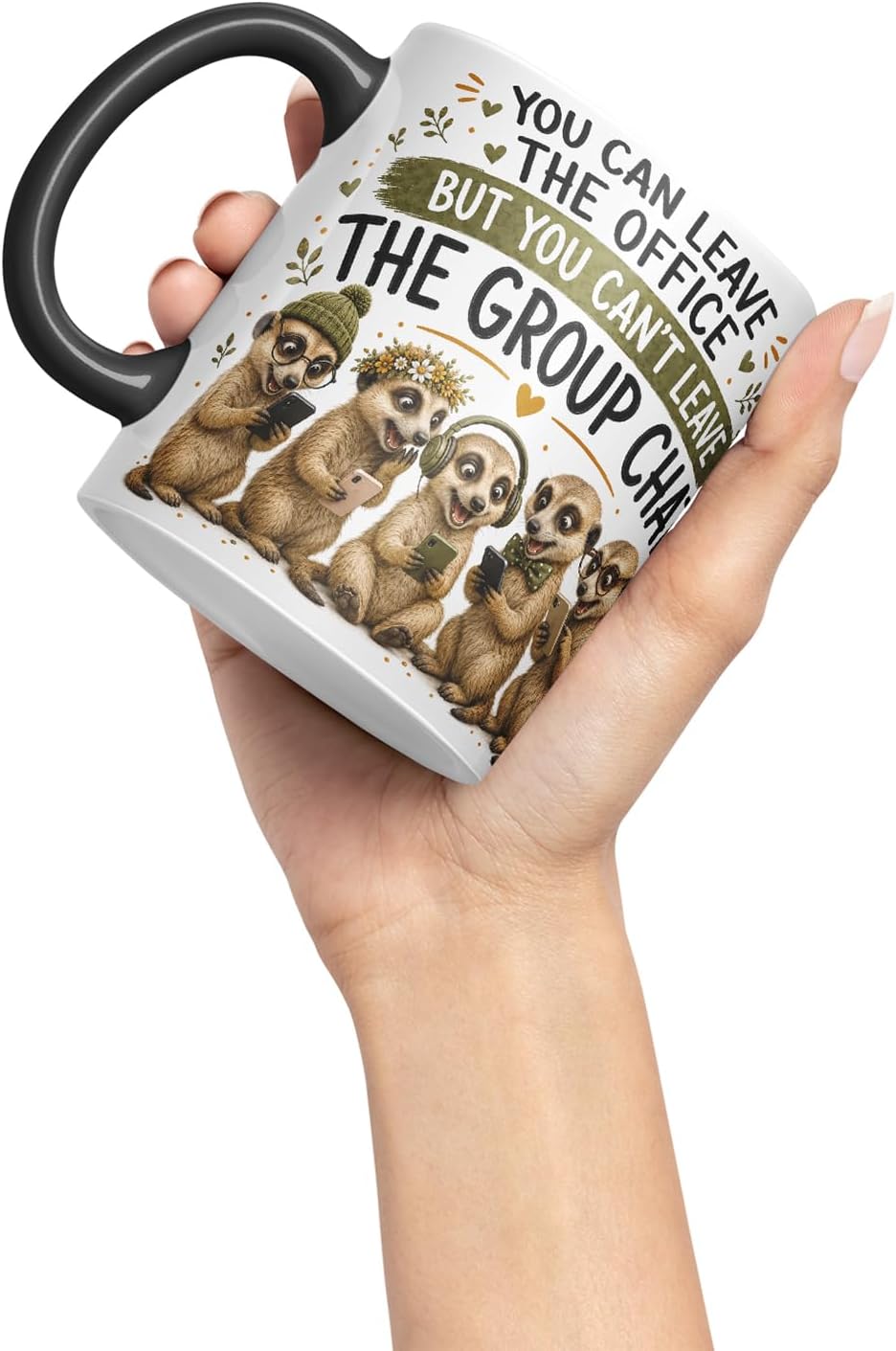 Vixar You Can't Leave the Group Chat Mug – Funny Coworker Leaving Colleague Goodbye Gift, 11oz (Black)