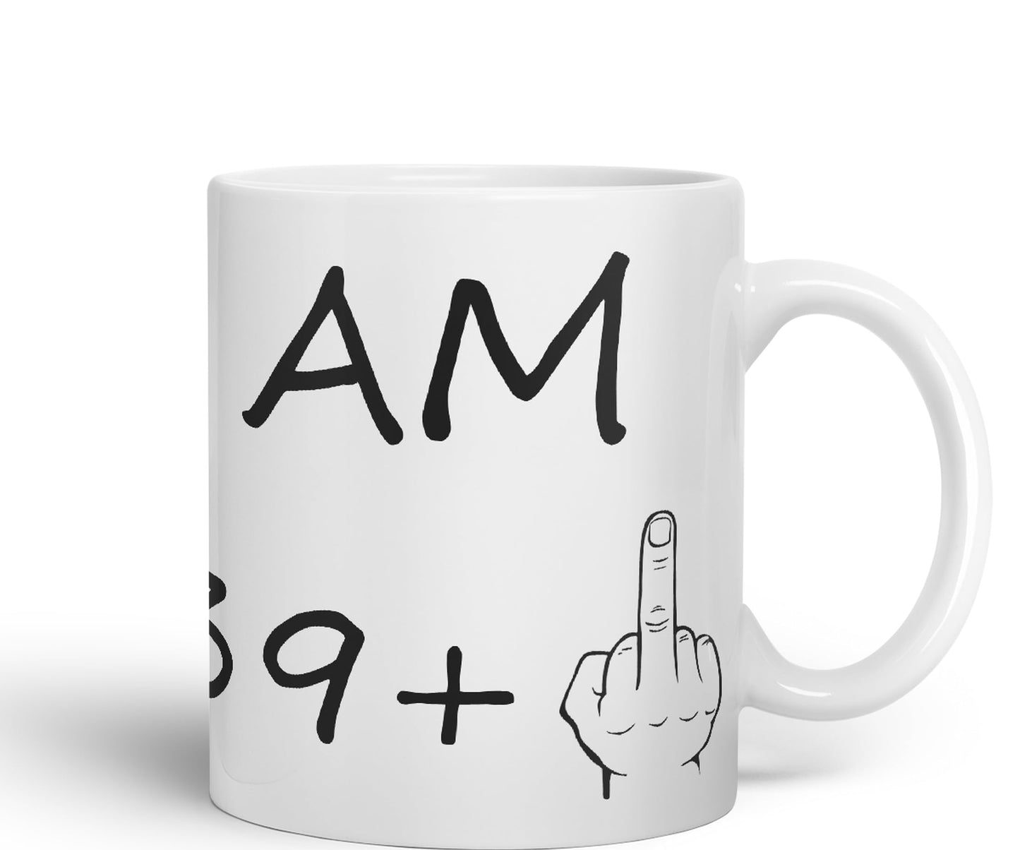 Vixar I am 39 + 1 Man Hand Ceramic 330 ml, 11oz Coloured Mug Cup Gift Coffee Tea Happy Birthday Turning 40 Years Old as a Joke Celebration 40th Birthday Gift idea