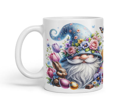 Vixar Easter Gnome Bunny Mug – Coloured Ceramic Mug Cup Gift, 11oz (Pink)