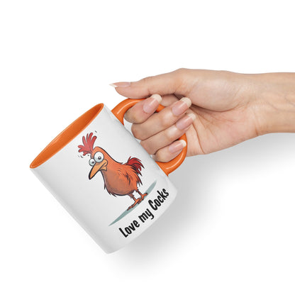 Love My c.. Chicken Sarcastic Joke Ceramic Coloured Mug Cup for Tea Coffee Hot Brew 330ml 11 Oz Gift