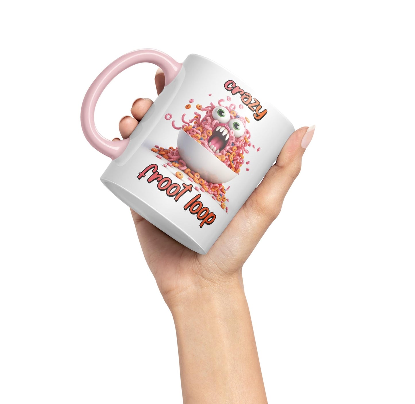 Crazy Froot Loop breakfest Joke sarkasm Sarcastic Ceramic Coloured Mug Cup for Tea Coffee Hot Brew 330ml 11Oz Gift