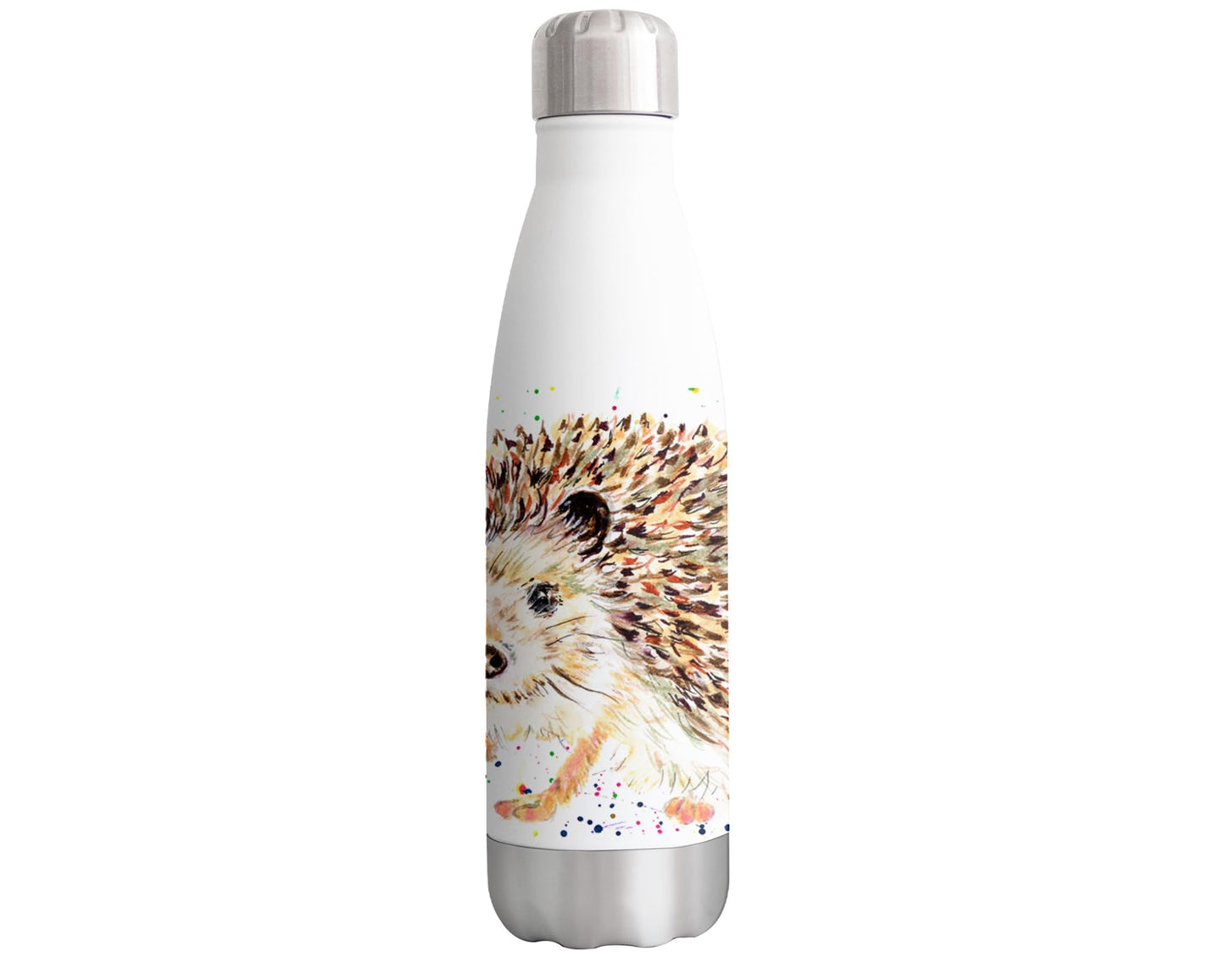 Vixar Hedgehog wildlife animals Watercolour Bottle double Wall insulated Stainless steel sport Drinks 500ml v2