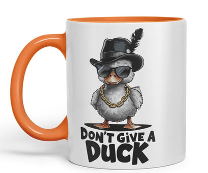 Vixar Don’t Give a Duck – Coloured Ceramic Mug Cup Gift, 11oz (Black)