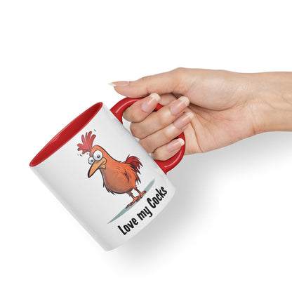 Love My c.. Chicken Sarcastic Joke Ceramic Coloured Mug Cup for Tea Coffee Hot Brew 330ml 11 Oz Gift