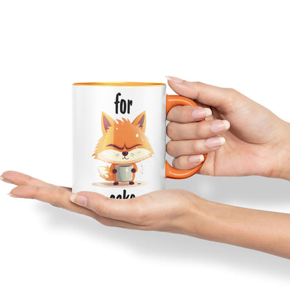 for Fox Sake Sarcastic Joke Ceramic Coloured Mug Cup for Tea Coffee Hot Brew 330ml 11Oz