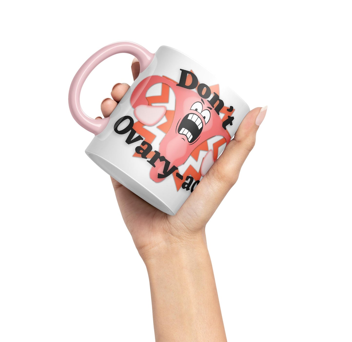Vixar Anatomy Pun Humor Don't Ovary-act Coloured Ceramic 330 ml Mug Cup Gift Birthday Work Office Tea Coffee