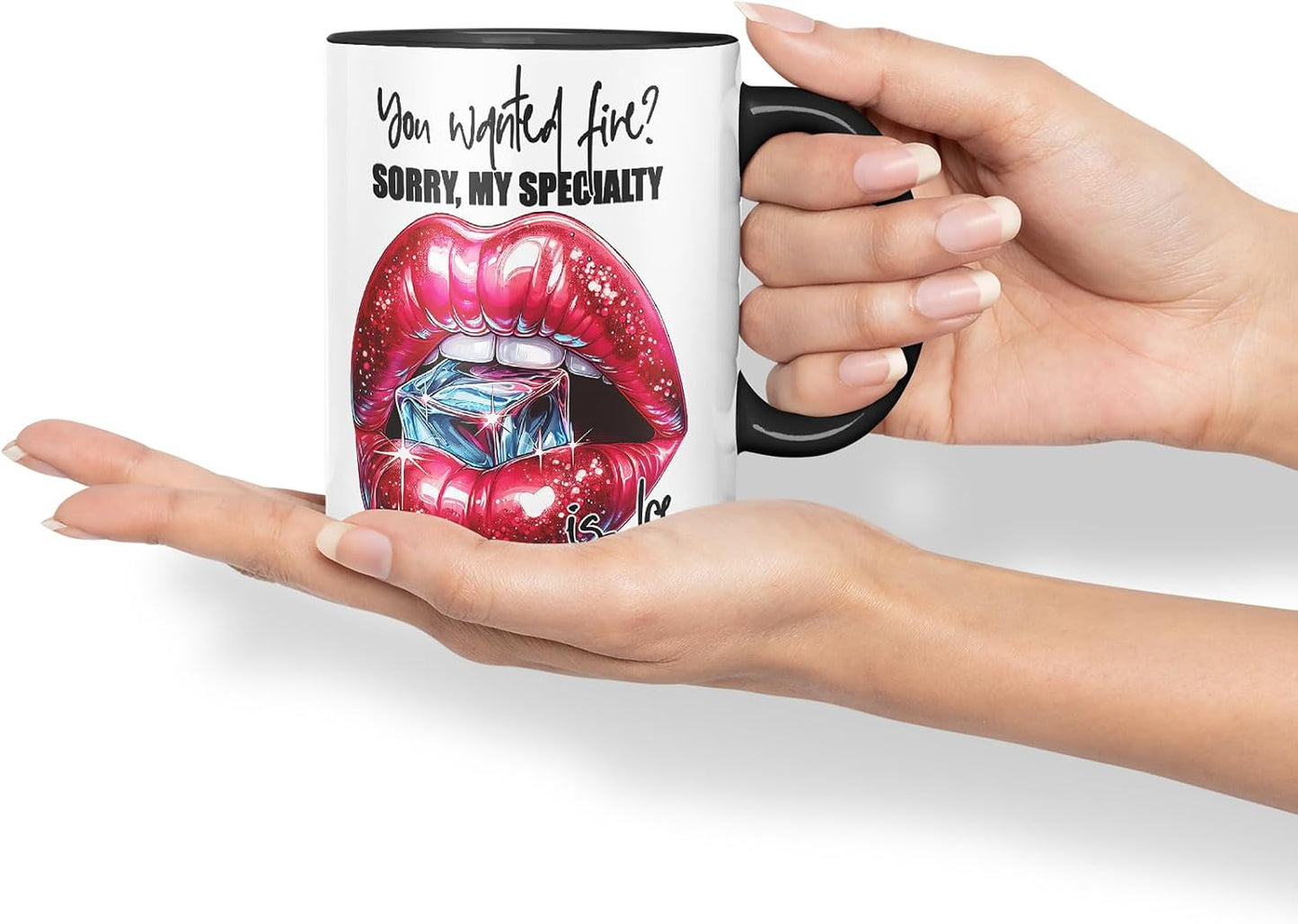 Vixar Sorry My Specialty is Ice Mug – Coloured Ceramic Mug Cup Gift, 11oz (Black)