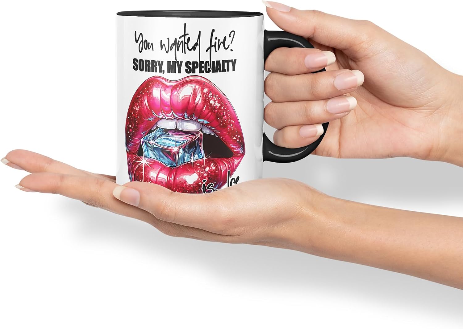 Vixar Sorry My Specialty is Ice Mug – Coloured Ceramic Mug Cup Gift, 11oz (Black)