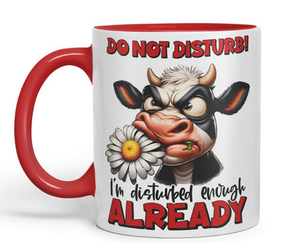 Vixar Do Not Disturb – I’m Disturbed Enough Already Coloured Ceramic Mug Cup 11oz Funny Sarcastic Gift (Black)