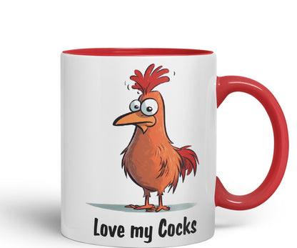 Love My c.. Chicken Sarcastic Joke Ceramic Coloured Mug Cup for Tea Coffee Hot Brew 330ml 11 Oz Gift