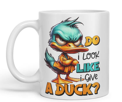 Vixar Do I Look Like I Give a Duck? Coloured Ceramic Mug Cup 11oz Funny Sarcastic Gift (Black)