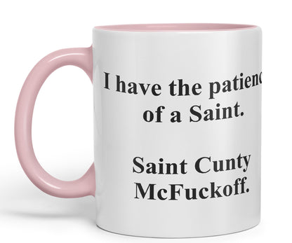Vixar I Have The Patience of a Saint Coloured Ceramic Mug Cup Gift 330ml 11oz Work Office Tea Coffee