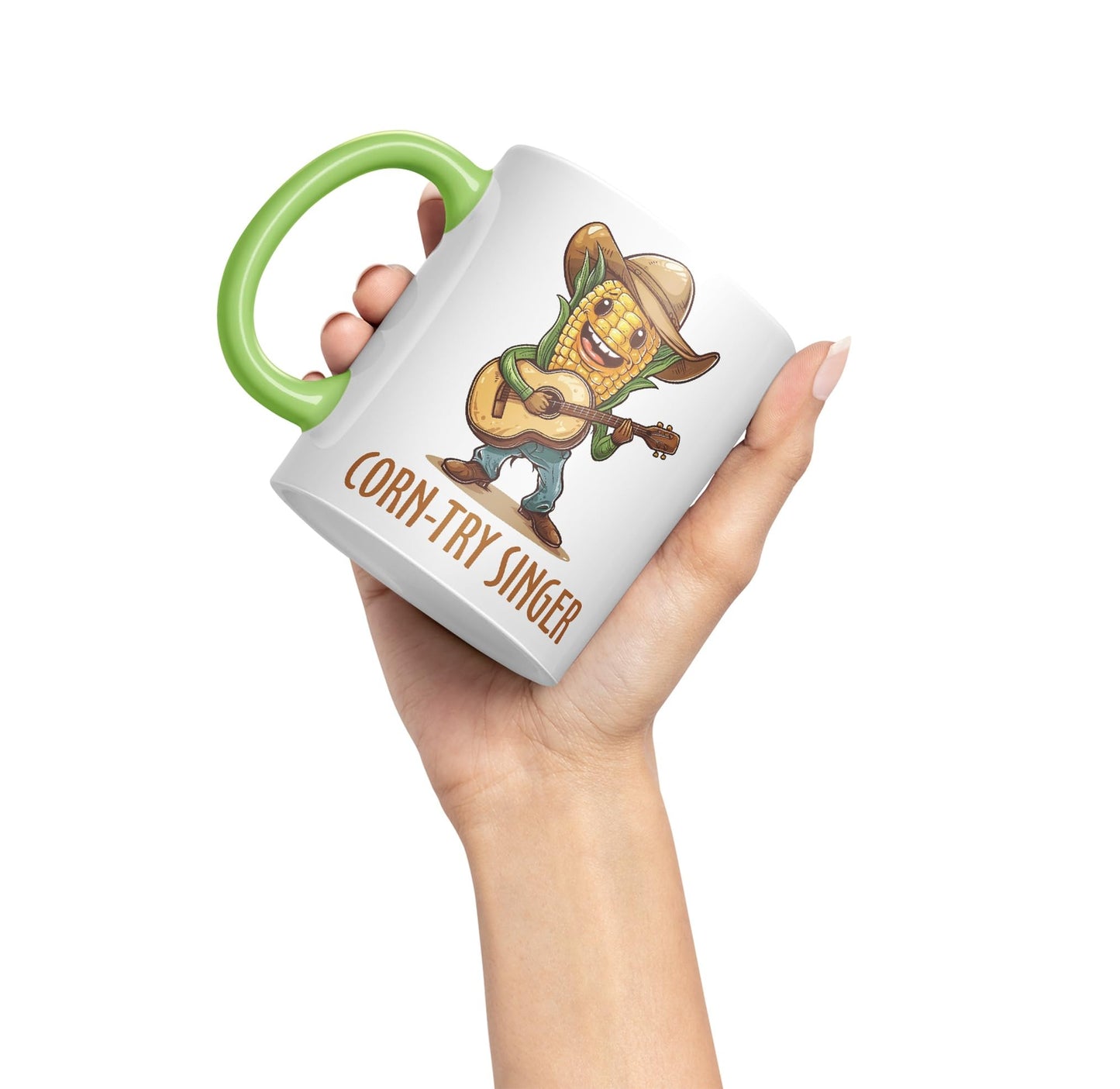 Corn-Try Singer Joke sarkasm Sarcastic Ceramic Coloured Mug Cup for Tea Coffee Hot Brew 330ml 11Oz Gift