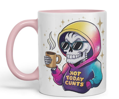 Vixar Not Today C** Sarcastic Coloured Ceramic Mug Cup Gift, 11oz (Black)