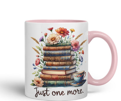Vixar Just One More Chapter Coloured Mug Cup Cozy Reading Gift 11oz (Black)