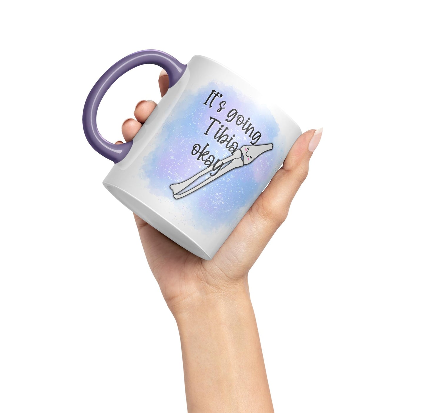 Vixar Anatomy Pun Humor It's Going Tibia ok Coloured Ceramic 330 ml Mug Cup Gift Birthday Work Office Tea Coffee