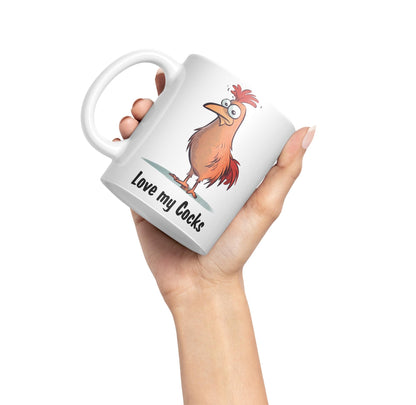 Love My c.. Chicken Sarcastic Joke Ceramic Coloured Mug Cup for Tea Coffee Hot Brew 330ml 11 Oz Gift
