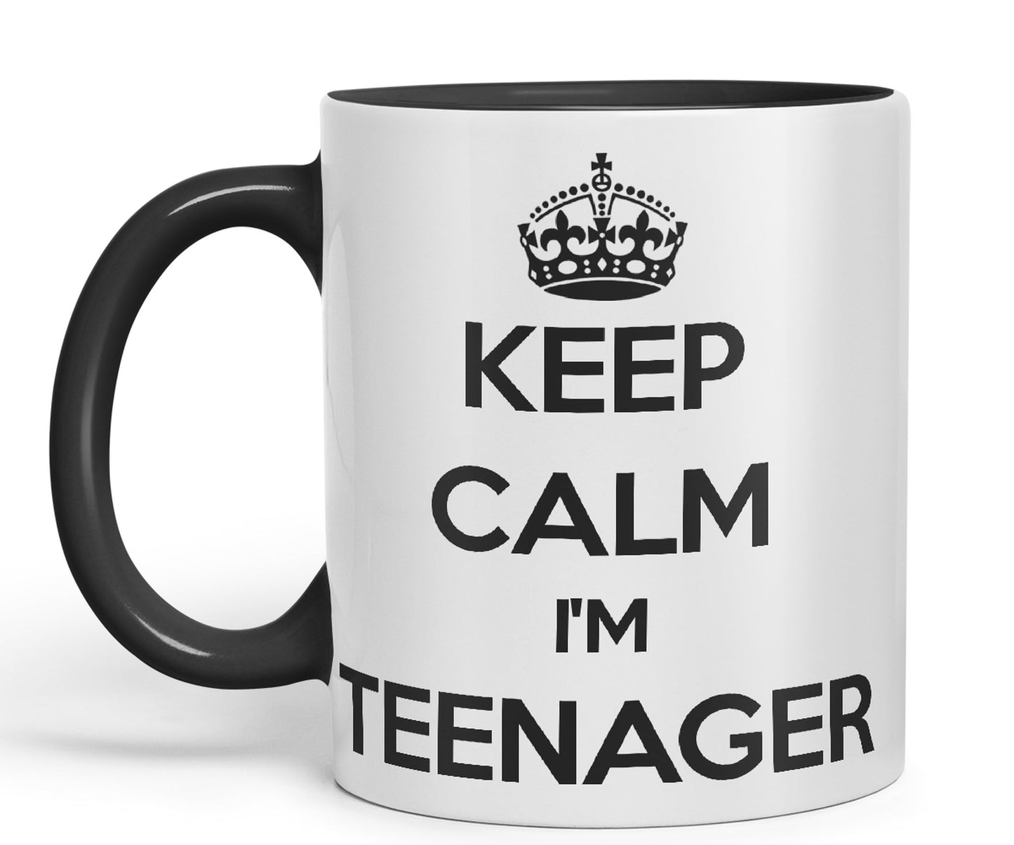 Keep Calm I'm Teenager Ceramic Coloured Mug Cup for Tea Coffee Hot Brew 330ml 11Oz Gift