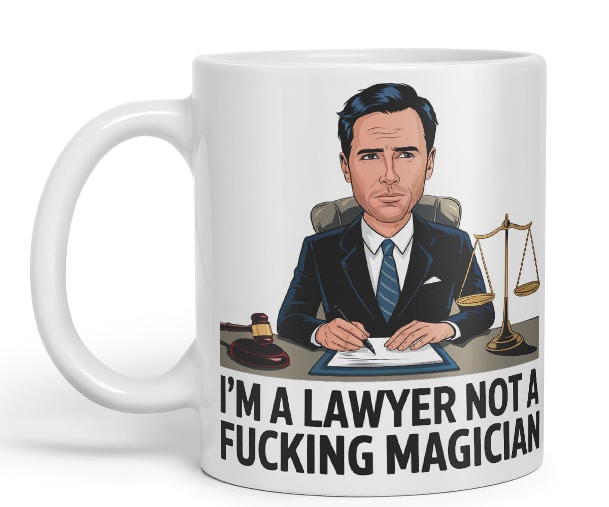 Vixar I’m a Lawyer, Not a F*cking Magician – Coloured Ceramic Mug Cup Gift, 11oz (Black)