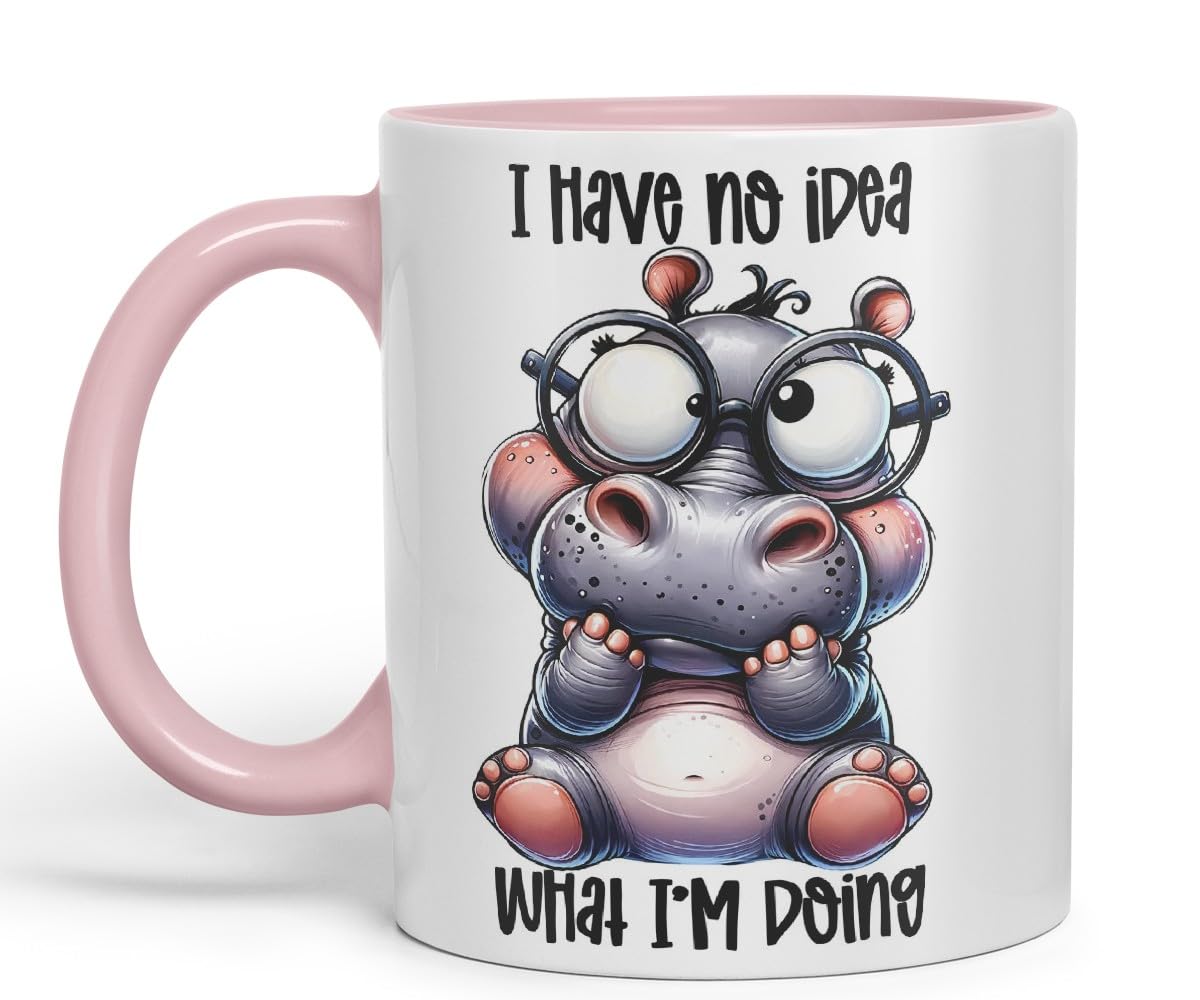 Vixar I Have No Idea What I’m Doing Coloured Ceramic Mug Cup 11oz Funny Sarcastic Gift (Black)