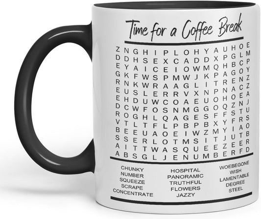 Vixar Coffee Break Loading – Funny Unicorn Coloured Mug Cup 11oz (Black)