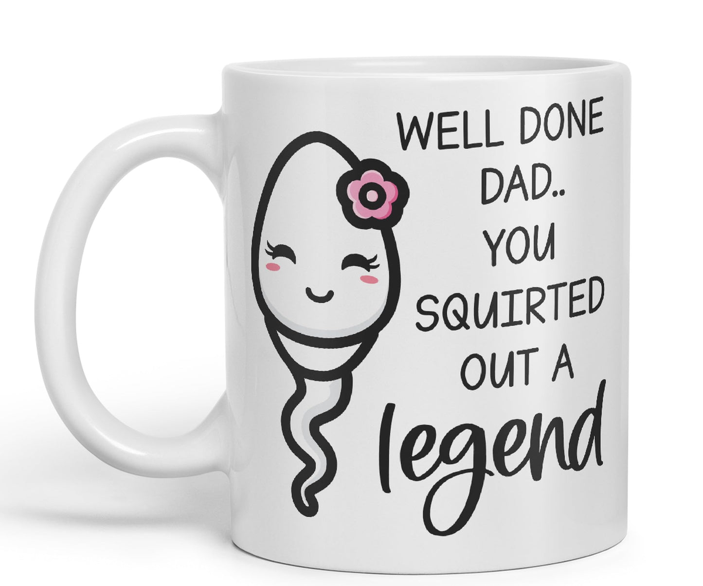 Vixar Dads Little Girl Fathers Day Well Done Dad Ceramic Coloured Mug Cup Gift Tea Coffee Christmas Office Home Joke Sarcastic