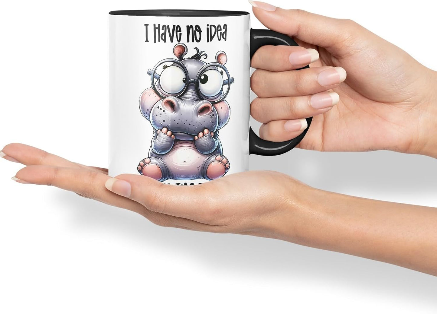 Vixar I Have No Idea What I’m Doing Coloured Ceramic Mug Cup 11oz Funny Sarcastic Gift (Black)