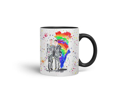 Vixar Wedding Mr and Mr Pride Gay Watercolour Art Coloured Mug Cup Gift Birthday Work Office Tea Coffee