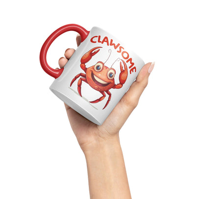 Clawsome Crab, Joke sarkasm Sarcastic Ceramic Coloured Mug Cup for Tea Coffee Hot Brew 330ml 11Oz Gift