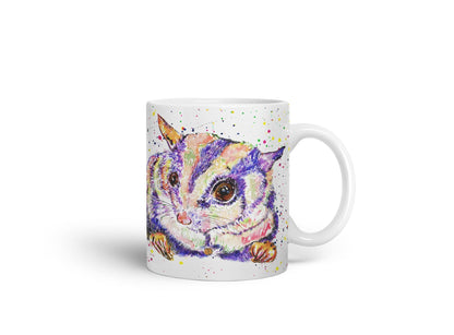 Vixar Sugar Glider Australian wildlifeanimals Watercolour Art Coloured Mug Cup Gift Birthday Work Office Tea Coffee