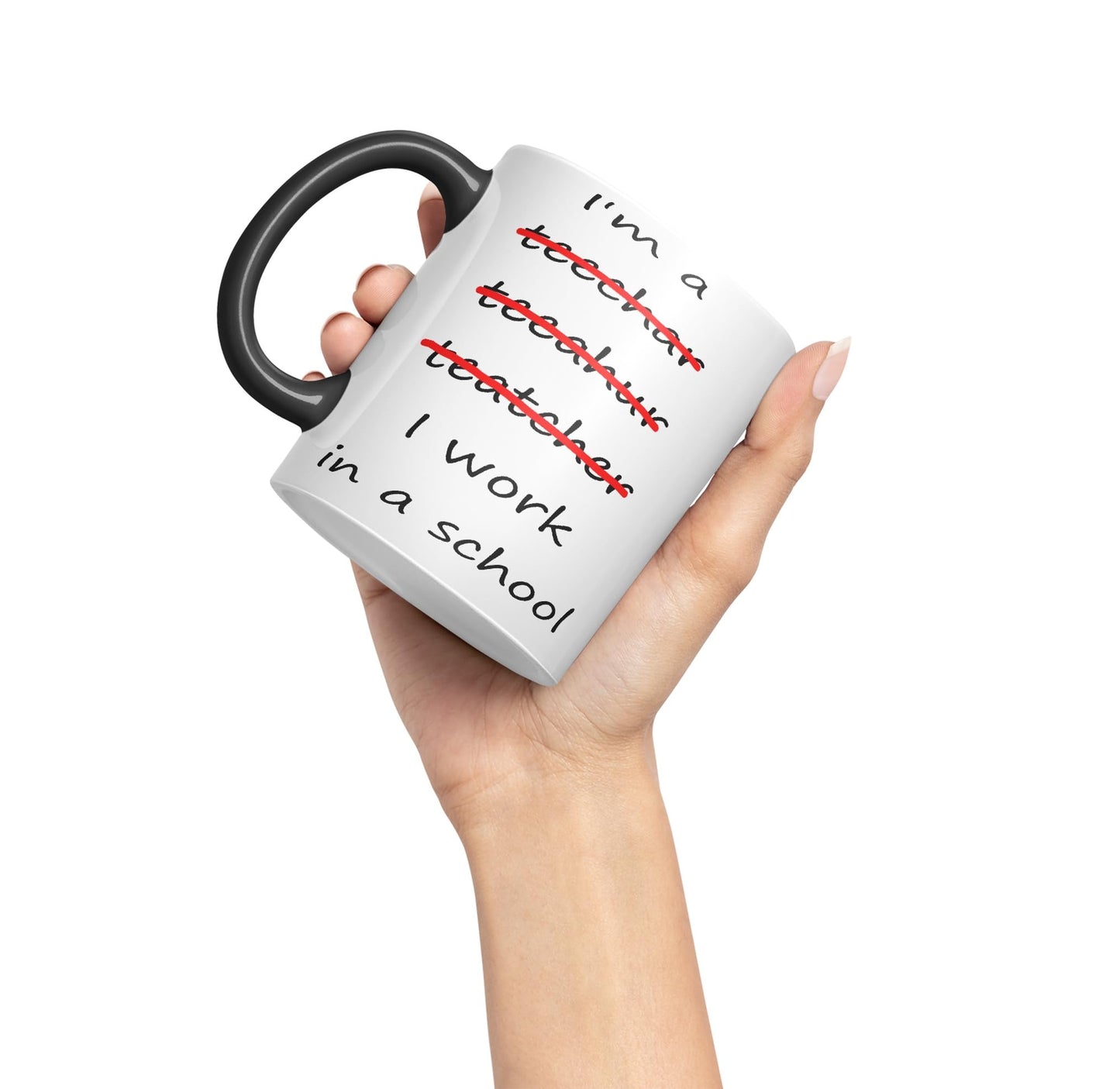 Vixar I'm a Teacher, I Work in a School Ceramic Mug Cup Coloured Teacher Gift Present end of School