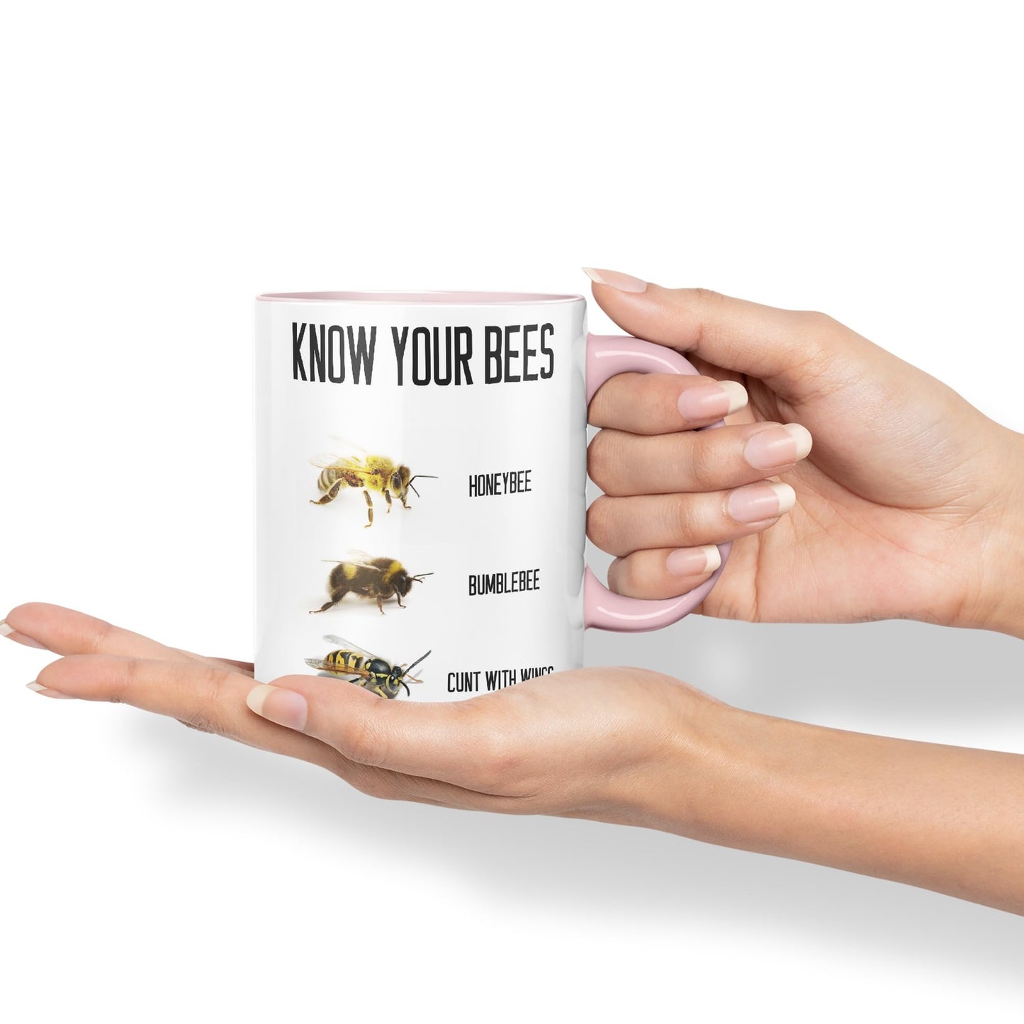 Vixar Know Your Bees Rude Funny Ceramic 330 ml Coloured Mug Cup Gift Tea Coffee Christmas Office Home Joke