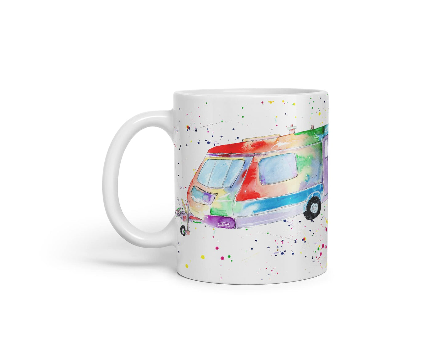 Vixar Tourer Caravan Holiday Home Watercolour Art Coloured Mug Cup Gift Birthday Work Office Tea Coffee