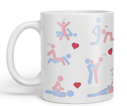 Vixar Sexual Positions Kamasutra Kama Sutra Ceramic Coloured Mug Cup Gift Tea Coffee Christmas Office Home Sarcastic Joke