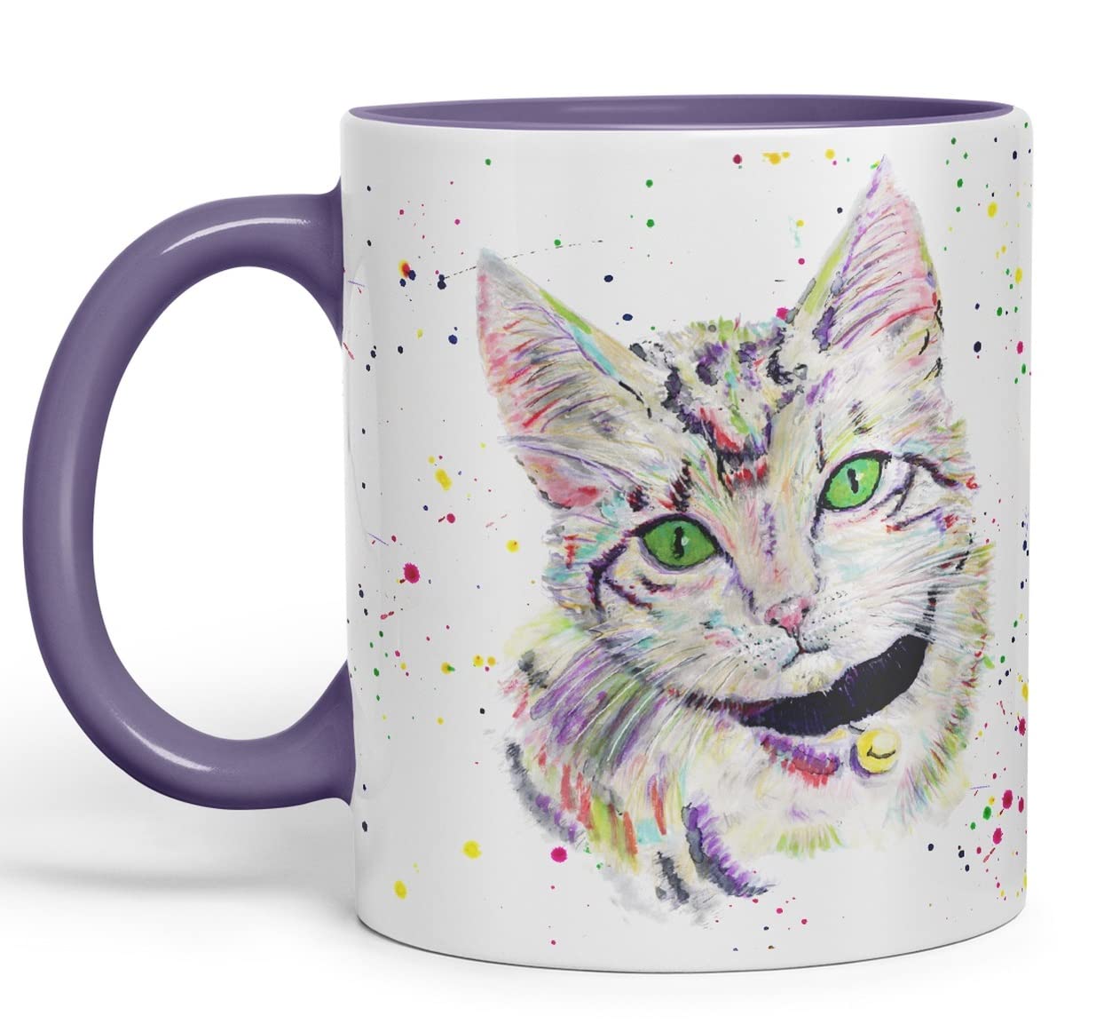 Vixar Cat Kitten Feline Pet Animals Watercolour Art Coloured Mug Cup Gift Birthday Work Office Tea Coffee