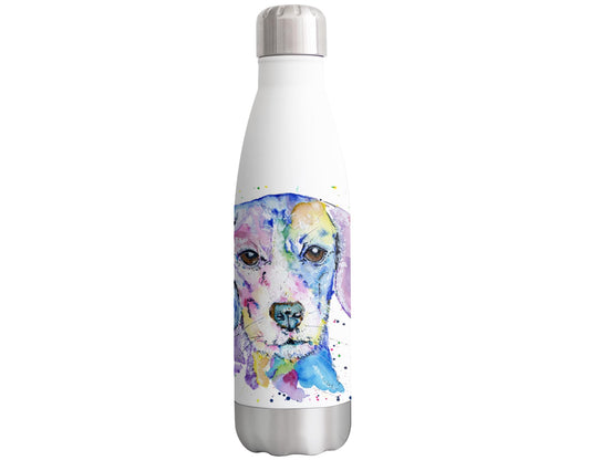 Vixar Beagle Hound dog Pet Animals Watercolour Bottle double Wall insulated Stainless steel sport Drinks 500ml