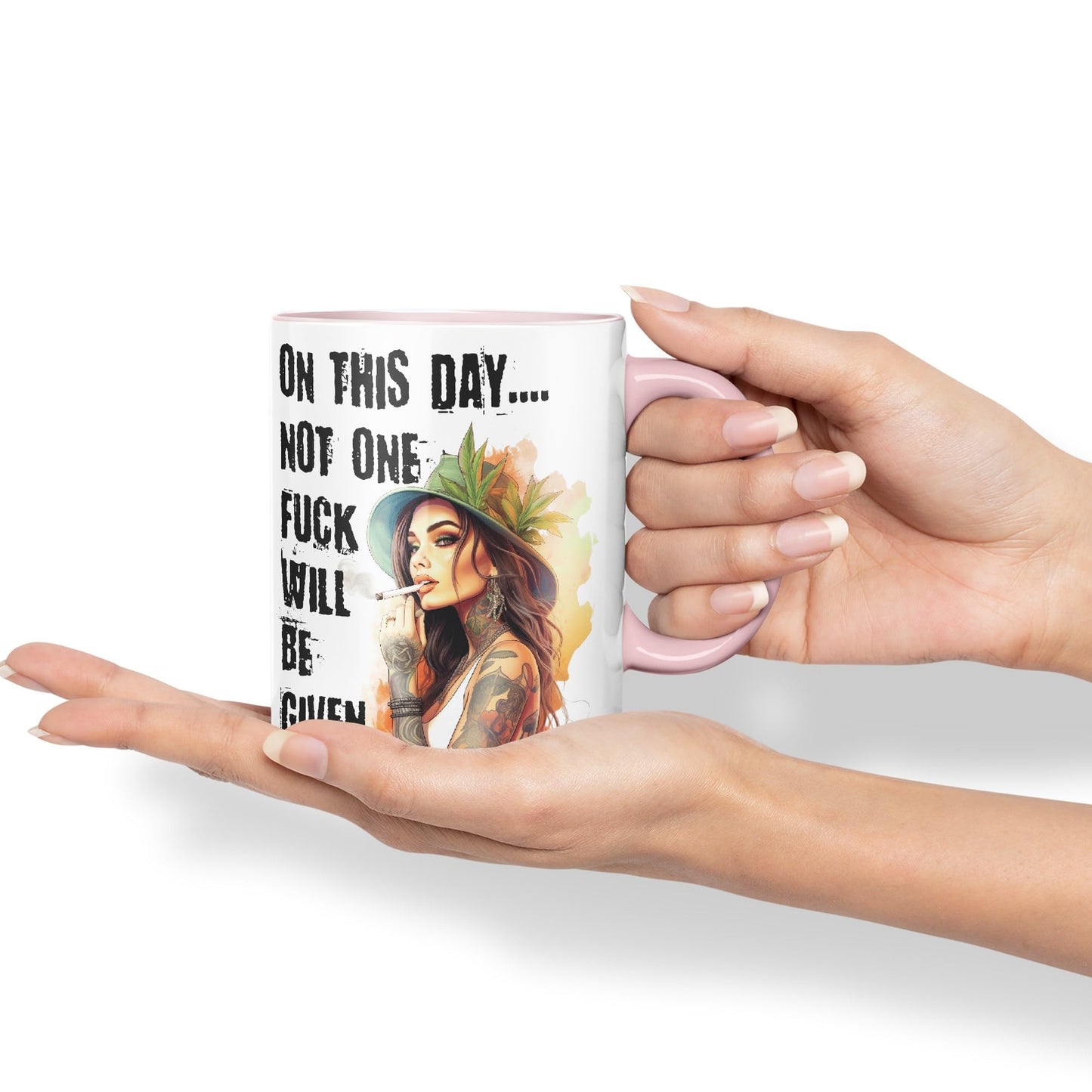 On This Day.. Not one f.. Will be Given Sarcastic Joke Ceramic Coloured Mug Cup for Tea Coffee Hot Brew Gift 330ml 11 OZ