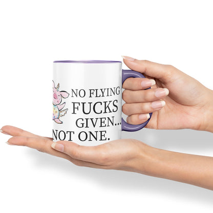No Flying F.., Given… Not one Unicorn Pig Joke Sarcastic Ceramic Coloured Mug Cup for Tea Coffee Hot Brew 330ml 11Oz