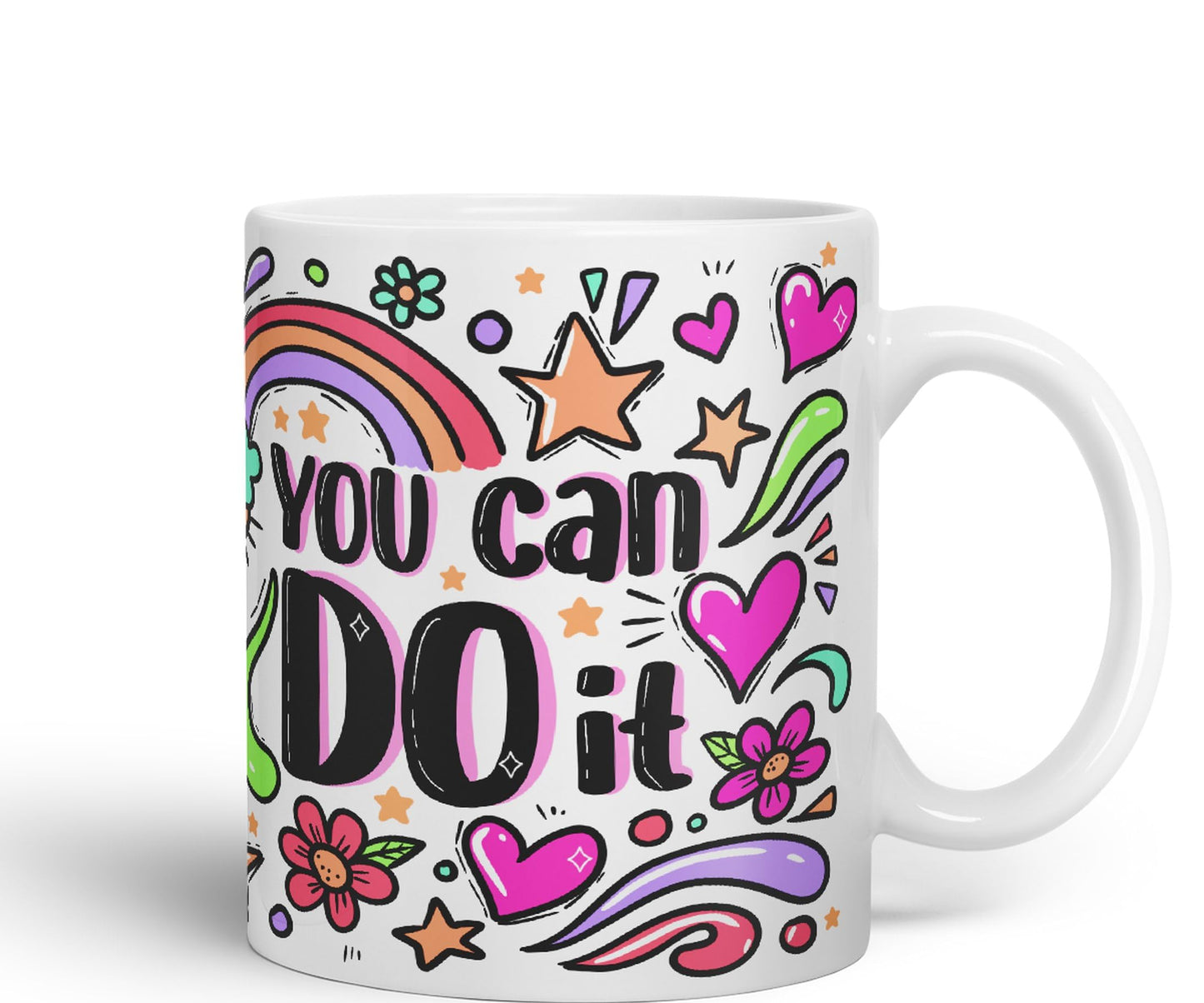 Vixar You Can Do It Motivation Gift Presents Coloured Ceramic Mug Cup Gift 330ml 11oz Work Office Tea Coffee