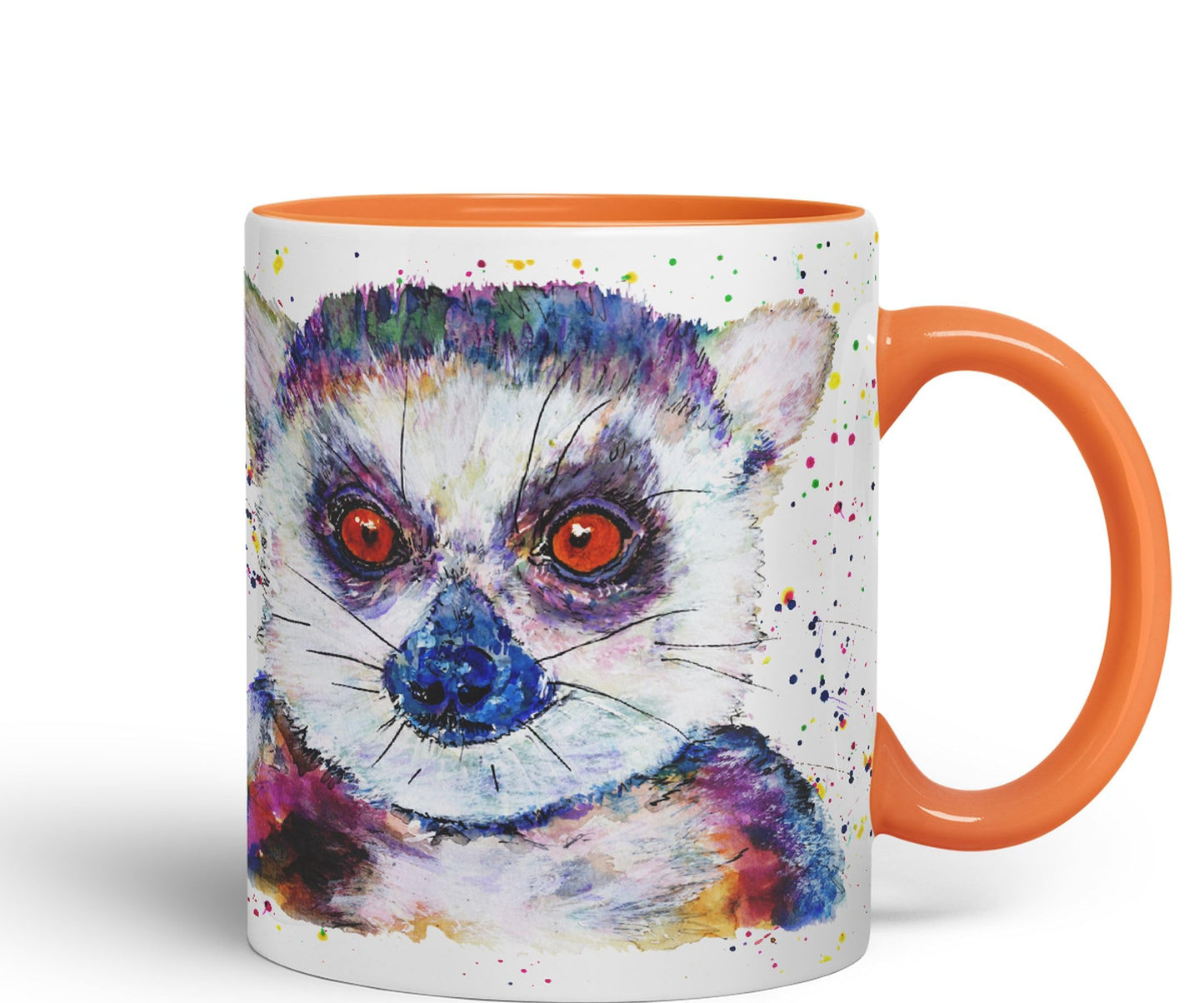 Vixar Lemur Watercolour Art Coloured 330 ml Mug Cup Gift Birthday Work Office Tea Coffee