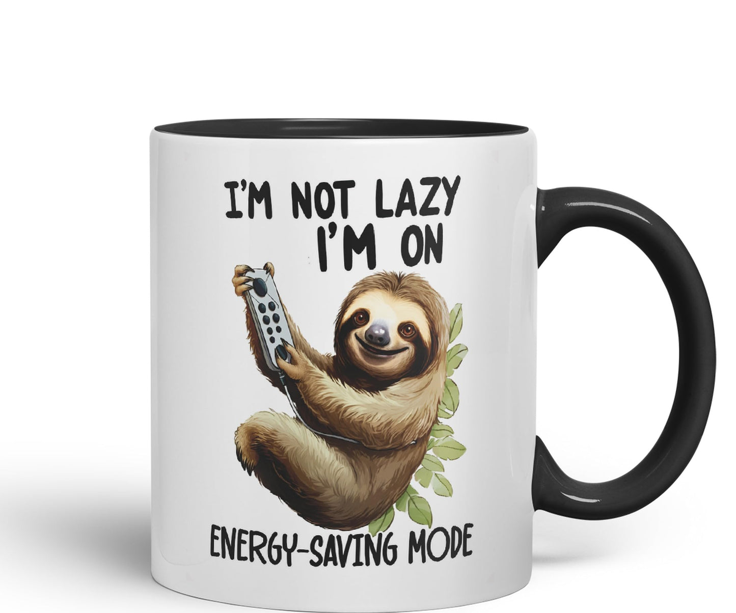 I'm Not Lazy I'm On Energy-Saving Mode Sloth Joke sarkasm Sarcastic Ceramic Coloured Mug Cup for Tea Coffee Hot Brew 330ml 11Oz Gift