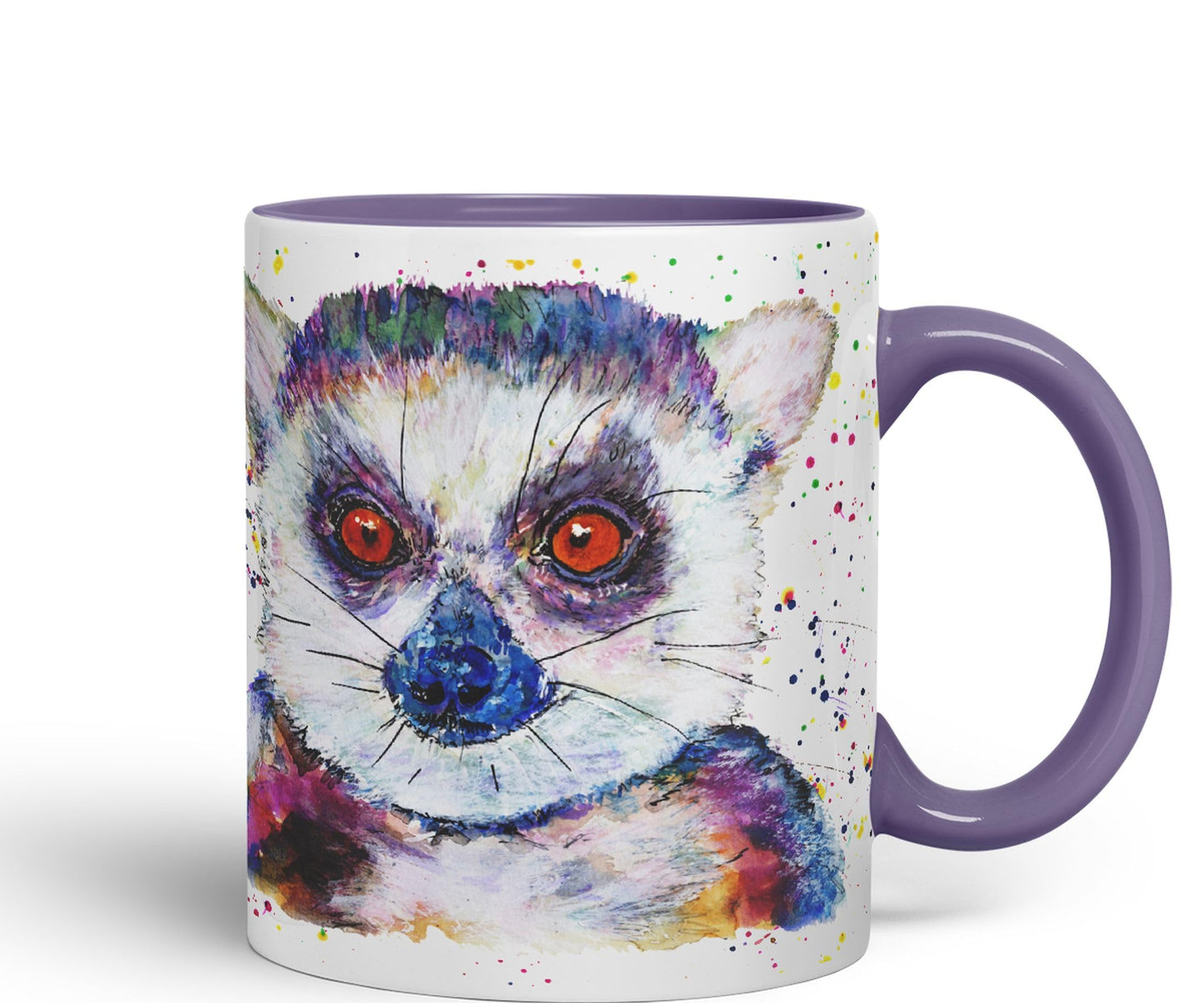 Vixar Lemur Watercolour Art Coloured 330 ml Mug Cup Gift Birthday Work Office Tea Coffee