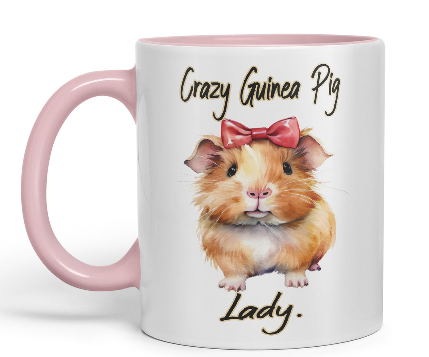 Crazy Guinea Pig Lady Joke sarkasm Sarcastic Ceramic Coloured Mug Cup for Tea Coffee Hot Brew 330ml 11Oz Gift