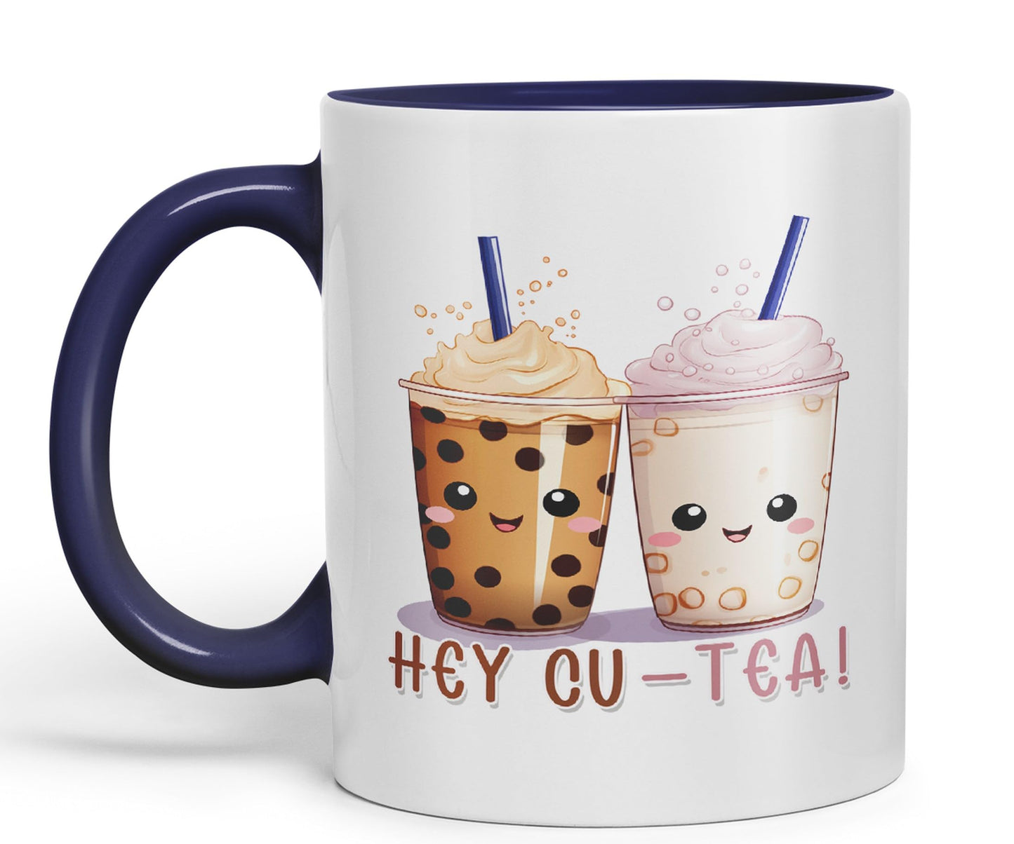 Hey Cu - Tea Joke sarkasm Sarcastic Ceramic Coloured Mug Cup for Tea Coffee Hot Brew 330ml 11Oz Gift