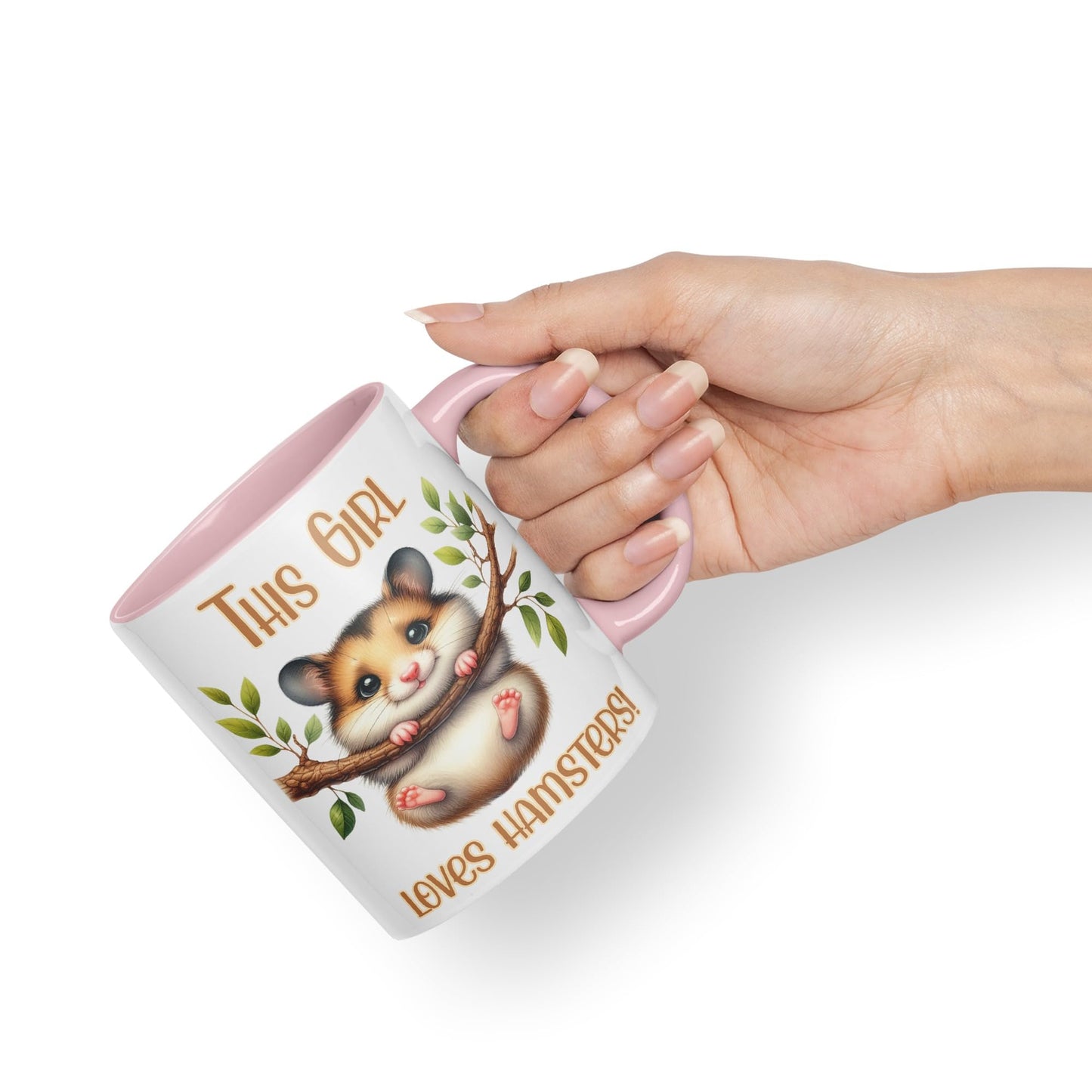 This Girl Loves Hamster Joke sarkasm Sarcastic Ceramic Coloured Mug Cup for Tea Coffee Hot Brew 330ml 11Oz Gift