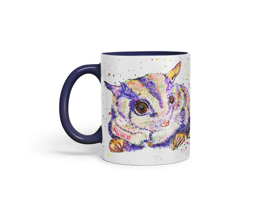 Vixar Sugar Glider Australian wildlifeanimals Watercolour Art Coloured Mug Cup Gift Birthday Work Office Tea Coffee