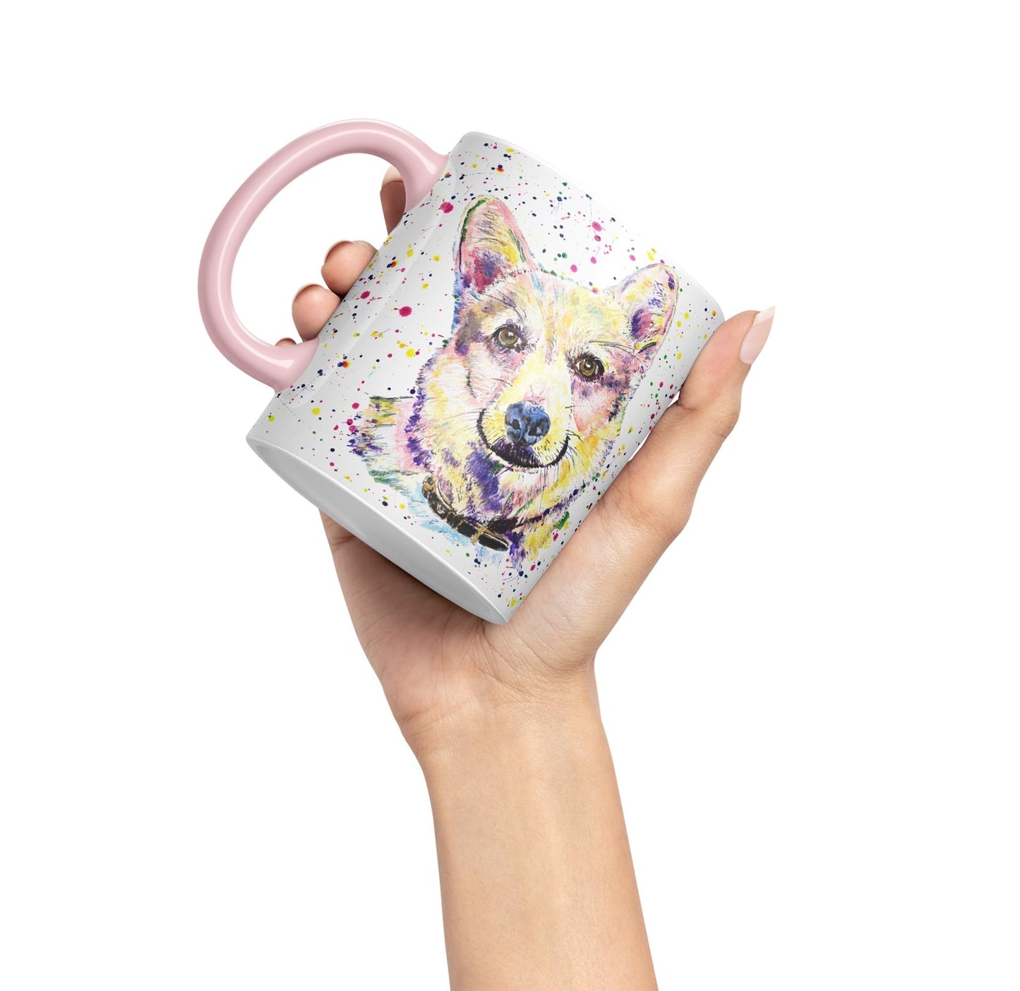 Vixar Corgi Dog Pet Animals Watercolour Art Coloured 330 ml Mug Cup Gift Birthday Work Office Tea Coffee
