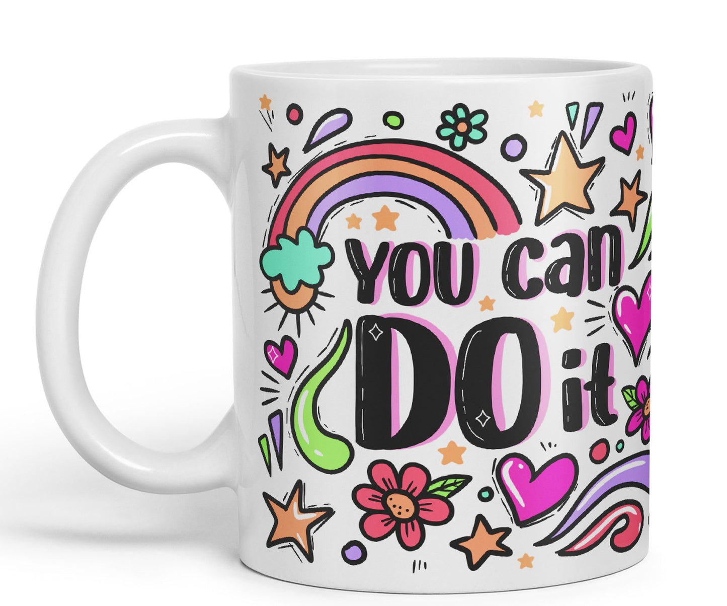 Vixar You Can Do It Motivation Gift Presents Coloured Ceramic Mug Cup Gift 330ml 11oz Work Office Tea Coffee