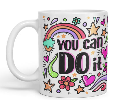 Vixar You Can Do It Motivation Gift Presents Coloured Ceramic Mug Cup Gift 330ml 11oz Work Office Tea Coffee
